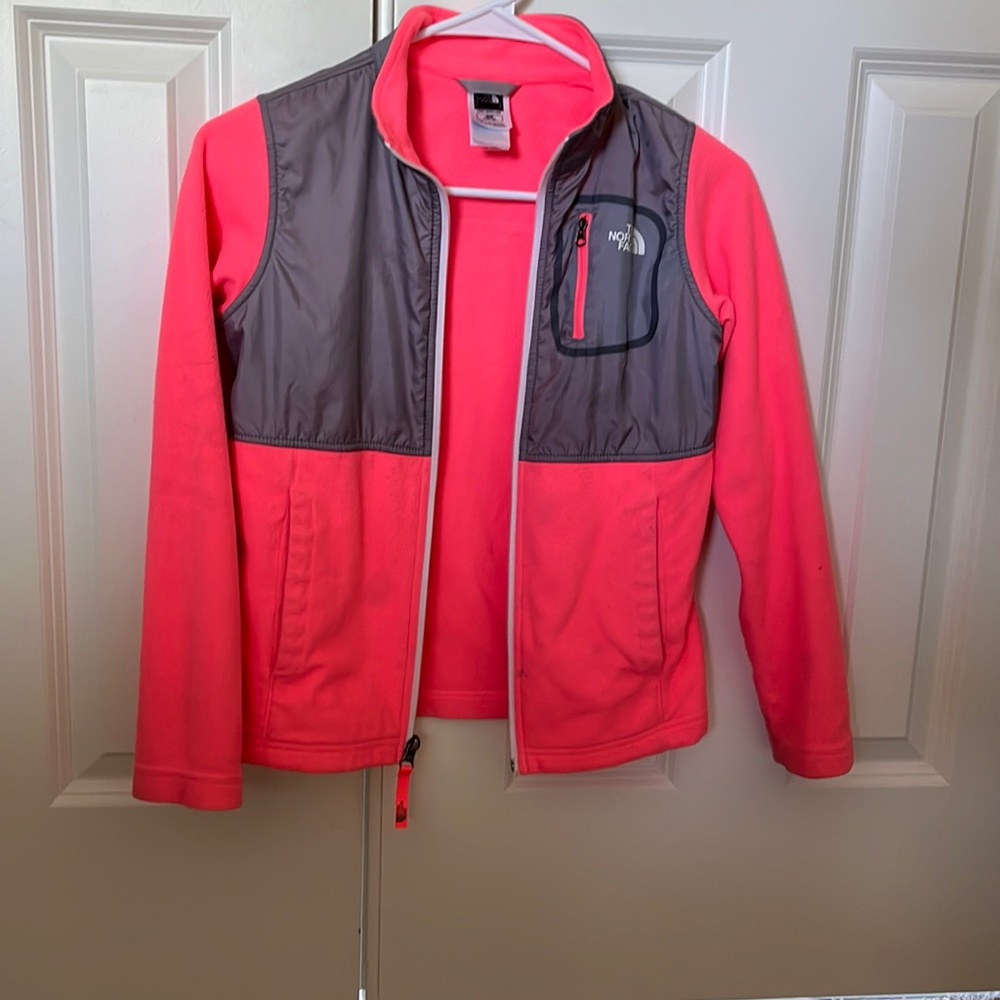 Bright girls the North Face fleece girls M 10/12